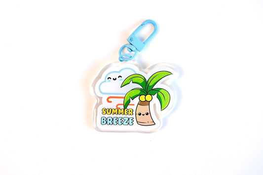 Summer Breeze Keychain, Cute Nurse Pin, Nursing Keychain, Nursing Student Gifts, RN, LPN, Kawaii Keychain, Florida Nurse