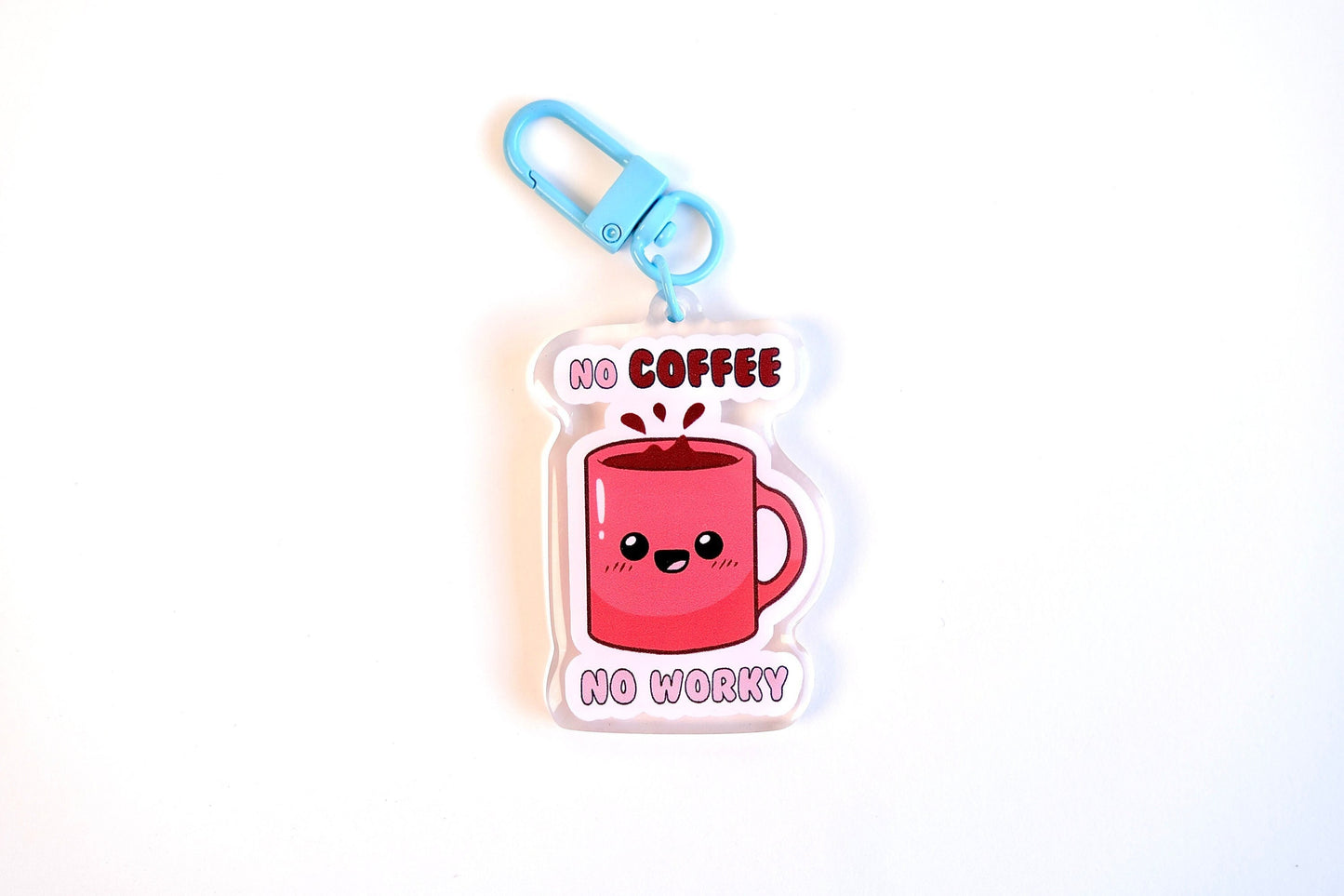 No Coffee No Worky Keychain, Cute Nurse Pin, Nursing Keychain, Nursing Student Gifts, RN, LPN, Kawaii Keychain