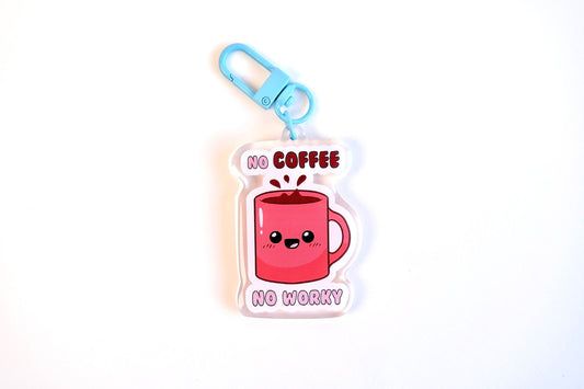 No Coffee No Worky Keychain, Cute Nurse Pin, Nursing Keychain, Nursing Student Gifts, RN, LPN, Kawaii Keychain